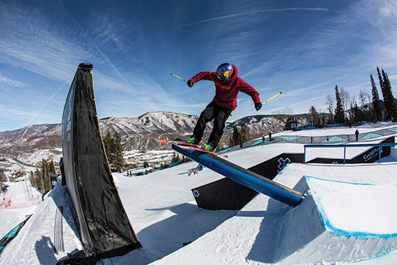 russ was skiing great at x-games, minus right acl and all. © christian pondella/espn images