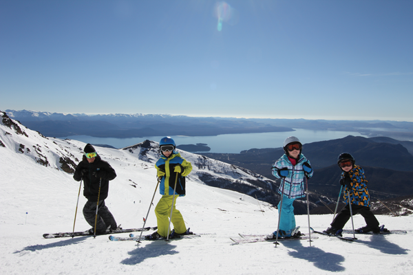 Day 3 on snow and already riding Nubes lift to the summit © Owain Price