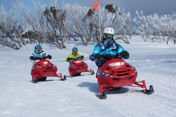 Kid’s snowmobile track © Mark Steven / Hotham TV courtesy SnowStuff Park