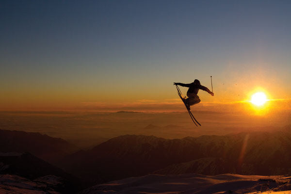 Olof Larsson, sunset session (Valle Nevado sunsets are awesome!) © Dan Pizza dpsskis.com