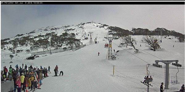 Mt Perisher web cam today  9/7/16 & © Owain Price from July 8, 2015