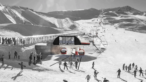 Artist impression of the new Cardrona lift