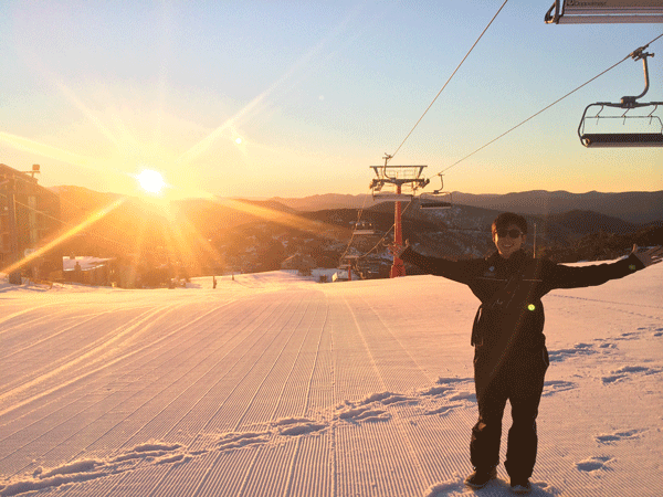 Aki during his season at Mt Buller (no, that's not Japan for our international readers!)