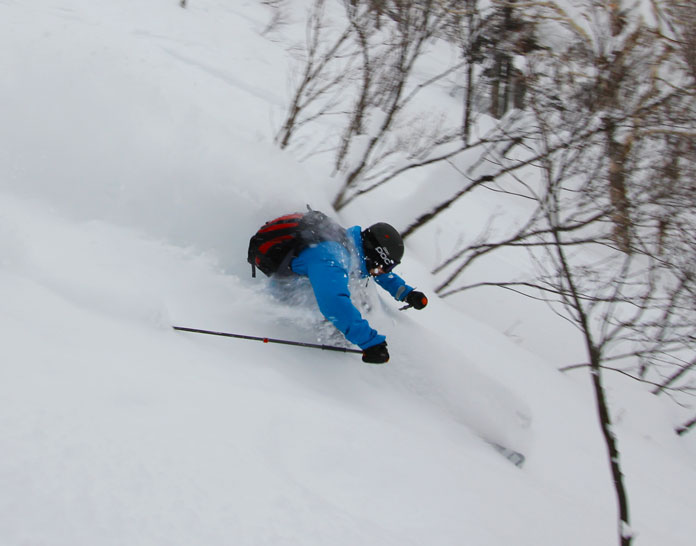 waist deep skiing at Sapporo Kokusai ski resort