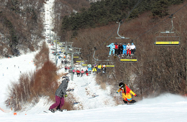 Snowboarding at Yongpyong