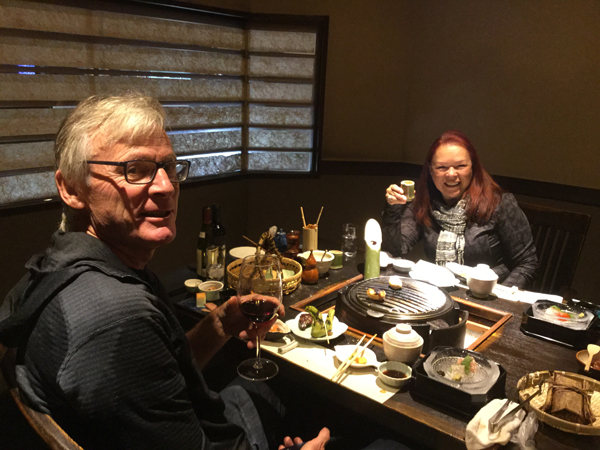 dining at Tatsumikan Minakami