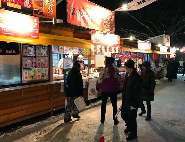 Sapporo Ice Festival street food stall