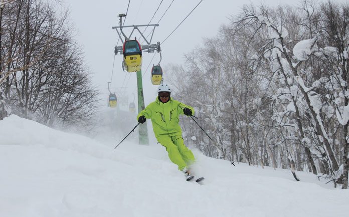 Maeada Mitsu skiing Kamui in 2012