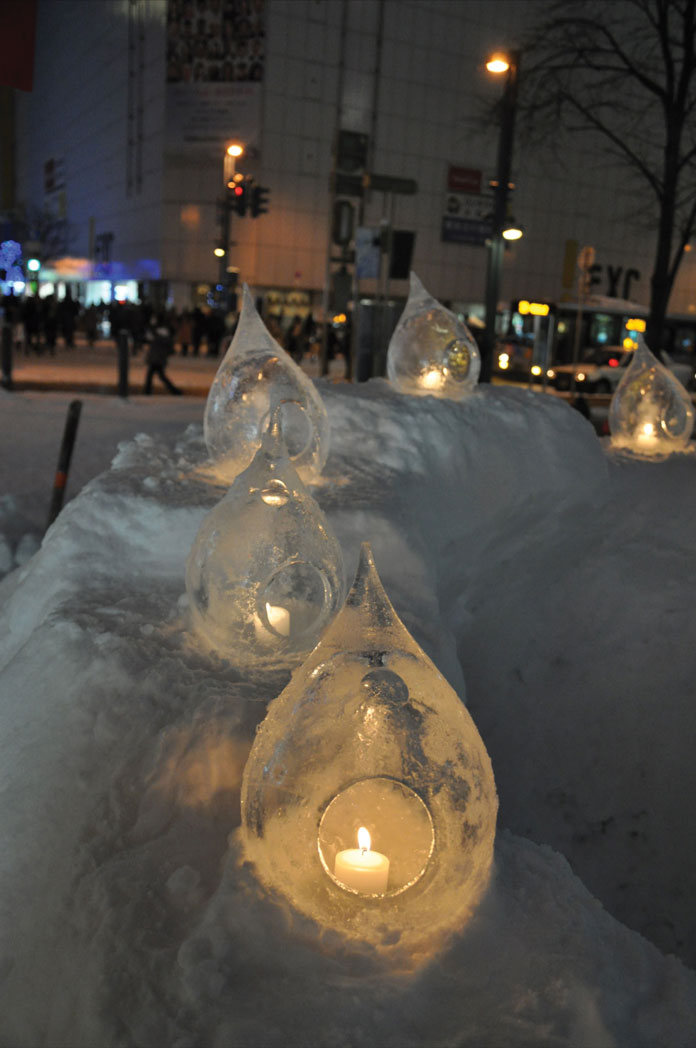 Ice candles Asahikawa City