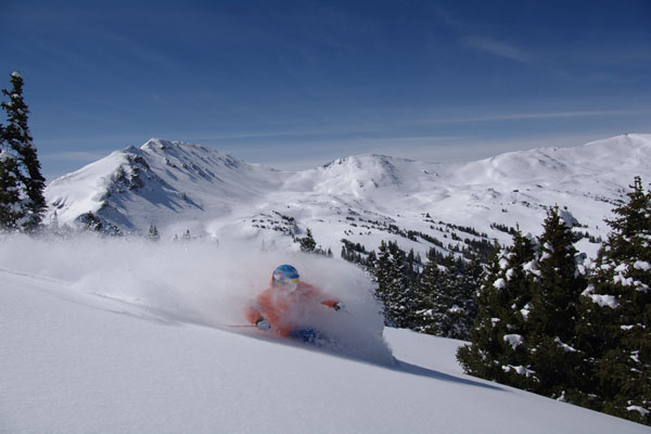 Powder skiing Loveland Colorado