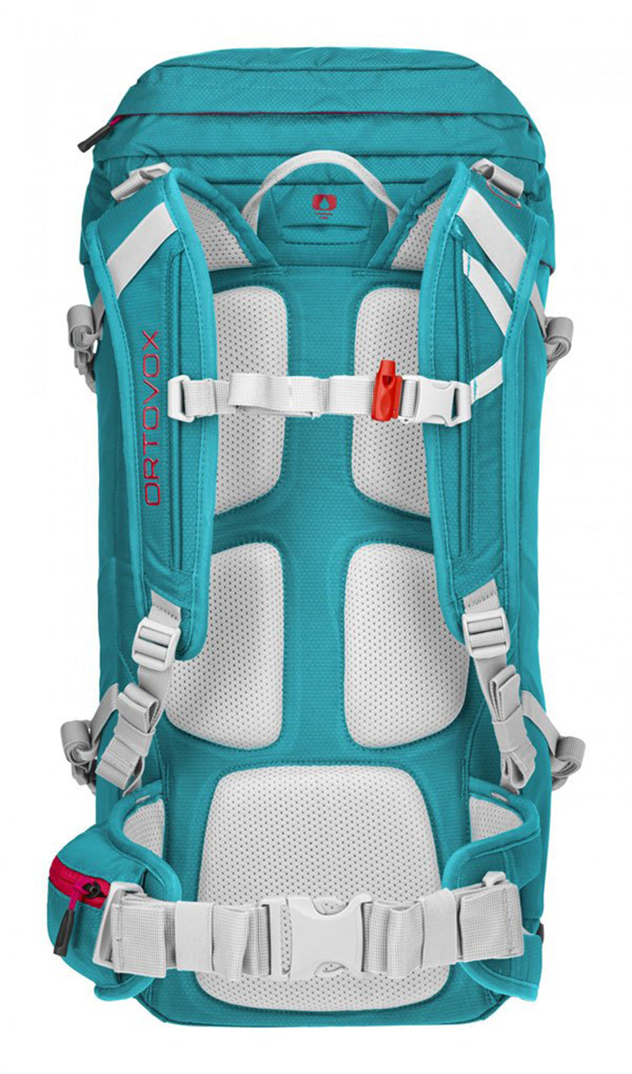 Ortovox Traverse 60 pack showing pads system