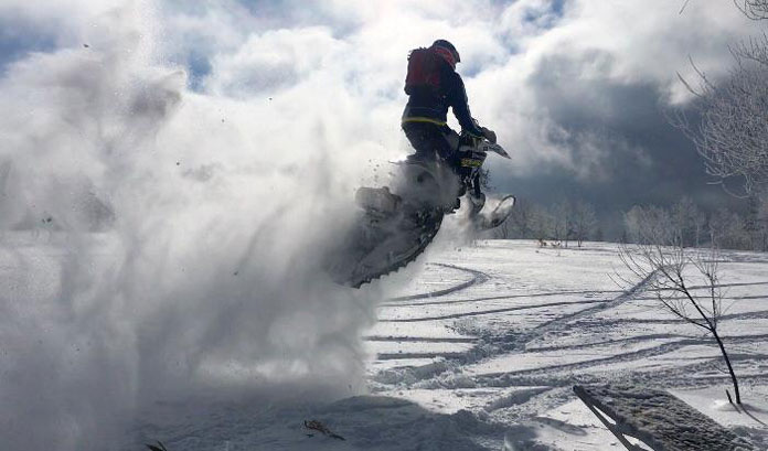 Hit the throttle on a Hokkaido snow bike and this happens