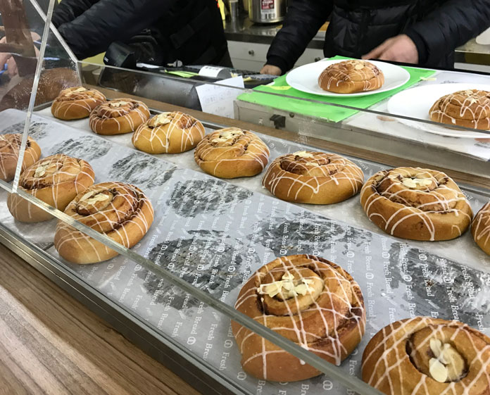 Cinnamon scrolls are the tastiest treat on offer at Hachimantai Shimokura base cafe