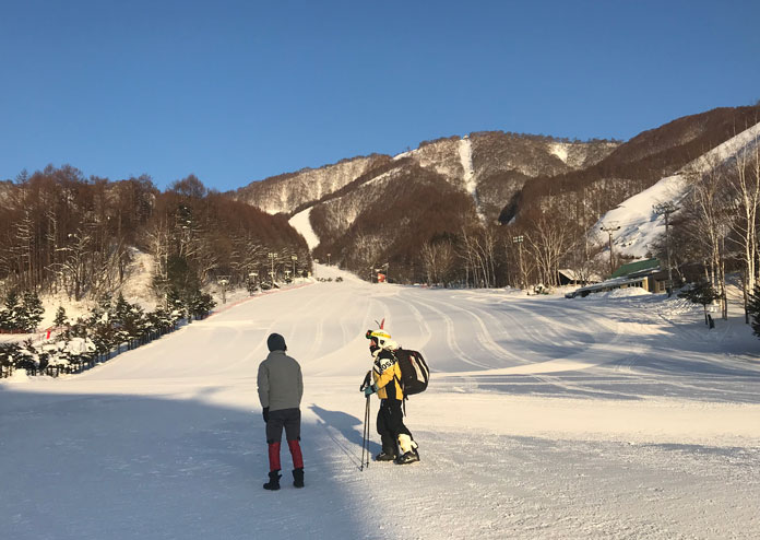 First run at Oze-Iwakura Ski Resort