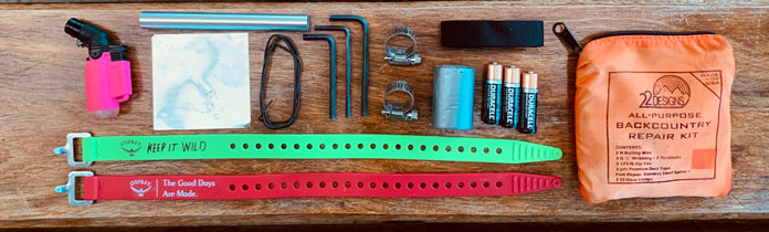 A decent repair kit is an essential inclusion for your ultimate ski day pack