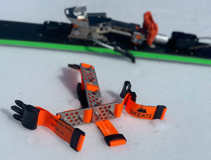 Skeats are a strap on crampon tool for any skis