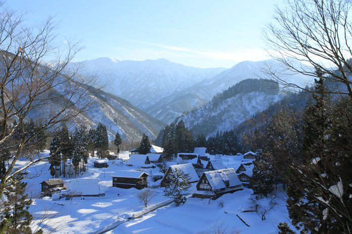 Gokoyama World Heritage village in winter