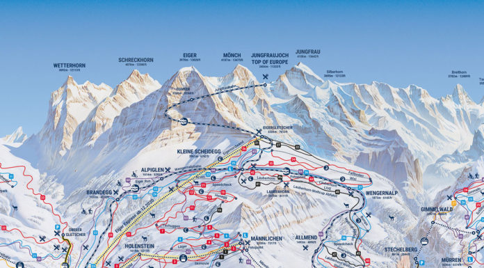 V-Cableway V-Bahn Jungfrau new trail map