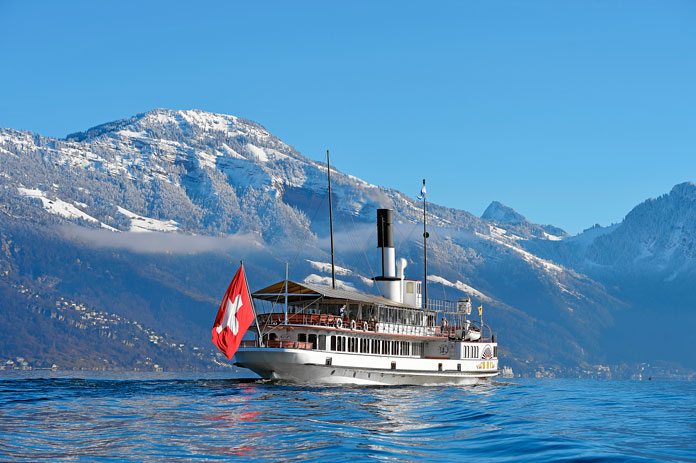 Swiss Travel System includes lots of lake steamers