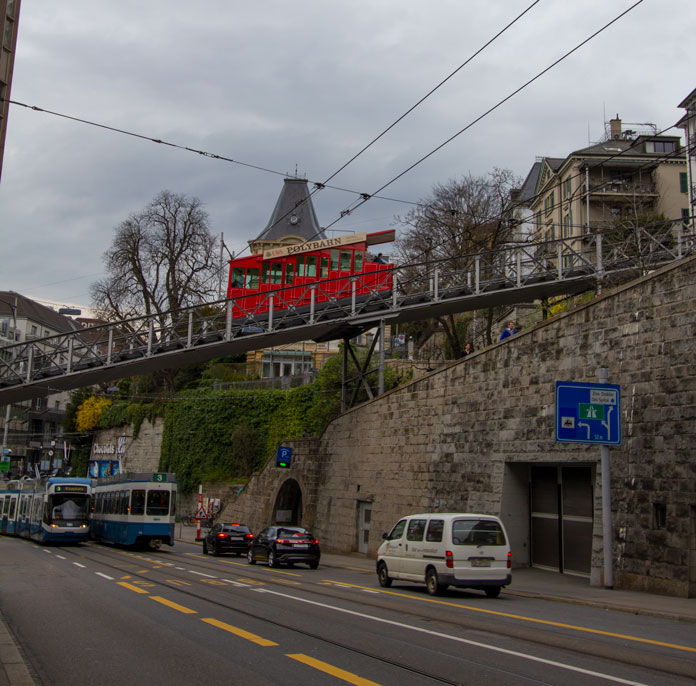 Polybahn funicular in Zurich