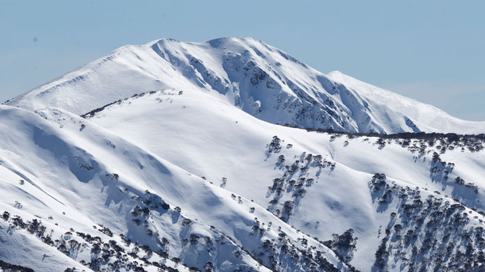 View of Mt Feathertop from the ski approach