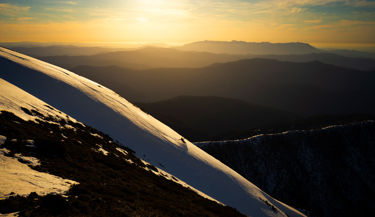 Sunset line on Feathertop's North Face