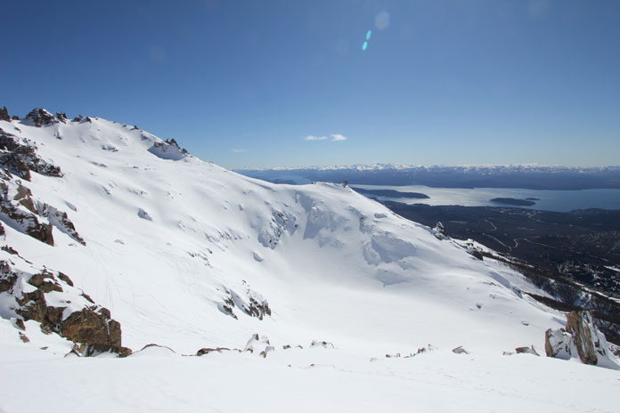 La Laguna bowl view, Bariloche sidecountry skiing