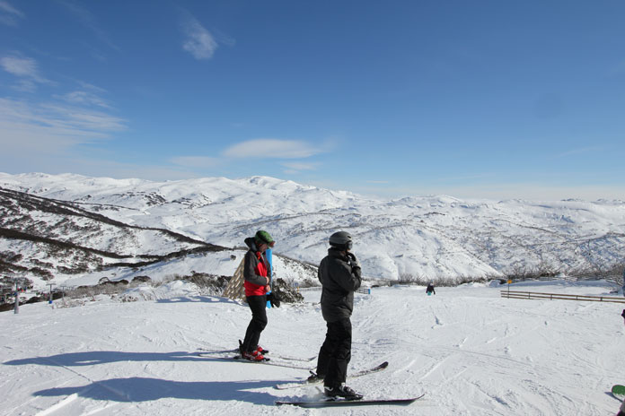 View of Main Range from Guthega side of Perisher ski resort, Snowy Mountain NSW Australia