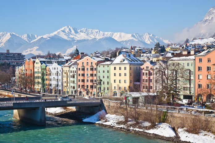 Winter view of Innsbruck