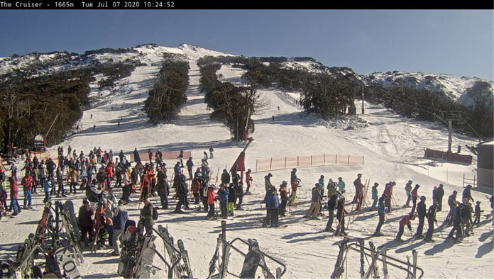 Snowmaking saves the day at the Cruiser chair Thredbo