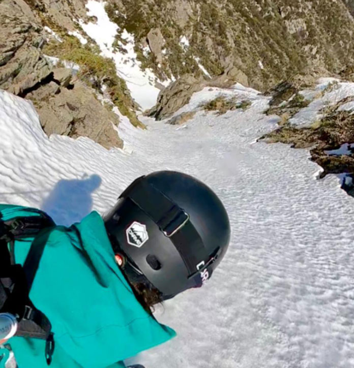 Dropping into Watsons Crags testing the Carve Reverb helmet