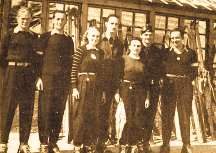 Argentinian Ski Team at the 1948 South AMerican Ski Championships held at Chacaltaya, Bolivia, the World's highest ski resort