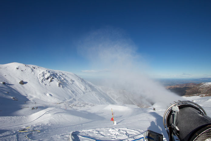 Snowmaking at Mt Hutt guarantees a long season and great season pass value
