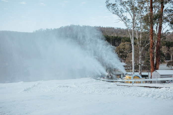 Snowmaking at Corin Forest Canberra
