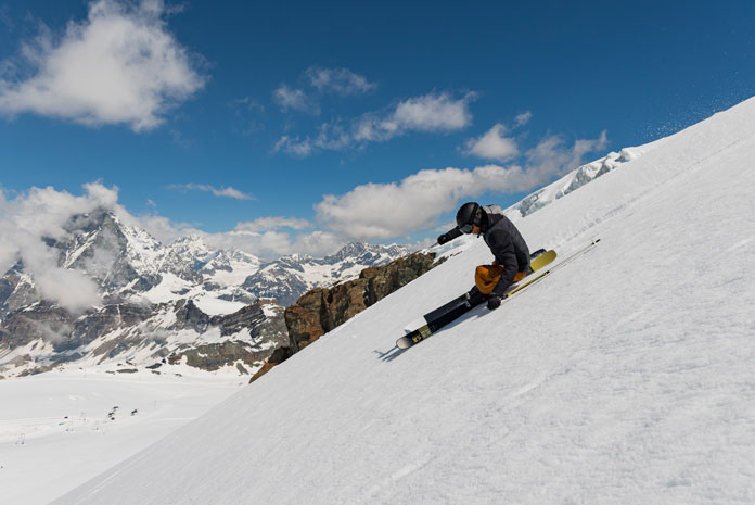 Dahu Ski Boots glacier skiing Switzerland