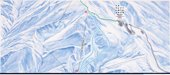 Cardrona's new Willow Quad Chair terrain map