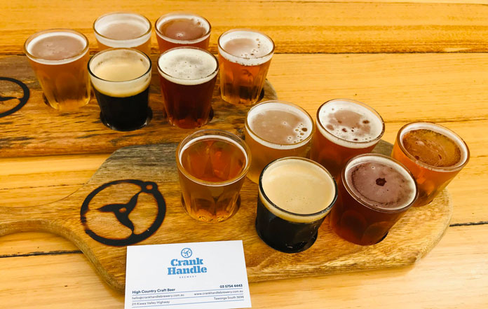 Crank Handle Brewery Mt Beauty selection of 6 craft beers