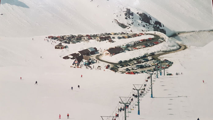 The Tekapo double chairlift at Rainbow Ski Area in the 1990s