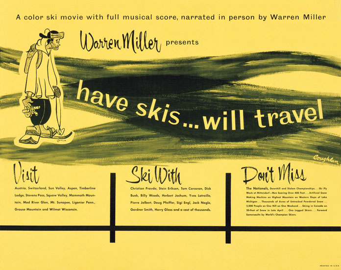 1956 Have Skis Will Travel Warren Miller Ski Movie poster