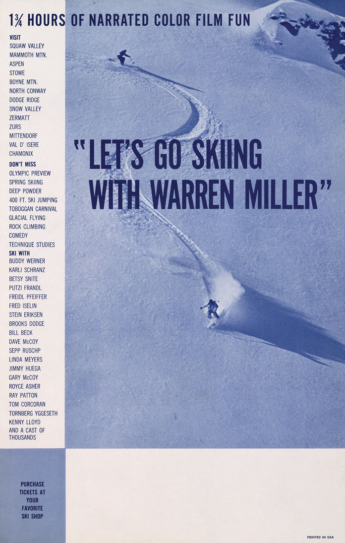 1959 Let's Go Skiing With Warren Miller poster