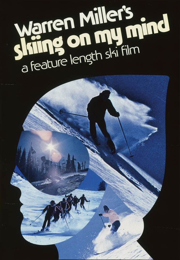 1976 Warren Miller ski movie poster for Skiing On My Mind