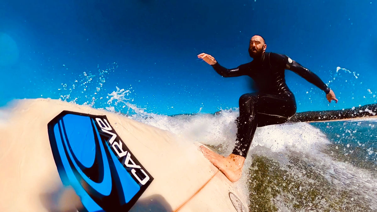 Slashing a wave on Van Der Waal Surf Grips