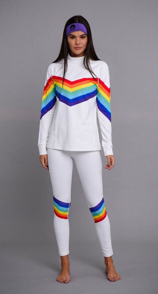 OOSC 'Rainbow" ladies thermal top and bottom