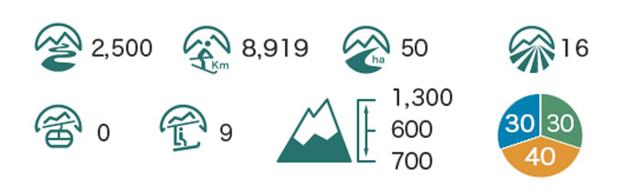 Hakuba Norikura Onsen Resort Mountain Stats