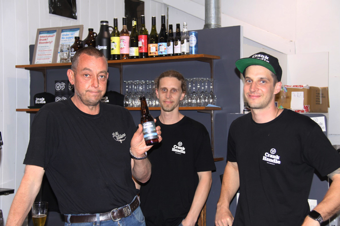 Crank Handle Brewery founder Mick Pierra & new owners Trevor and Craig King