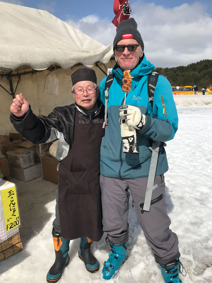 On snow snacks at Numajiri Kogen Ski Resort