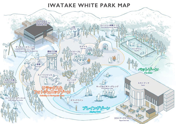 Iwatake White Park map of activities