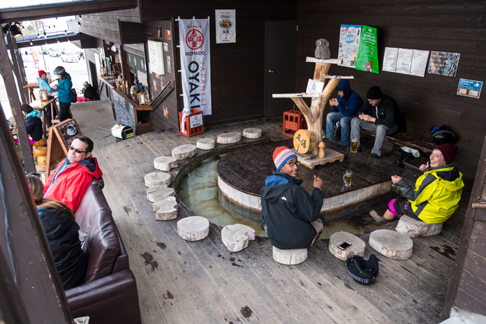 Footbath onsen bar at Tsugabase, Tsugaike Mountain Resort