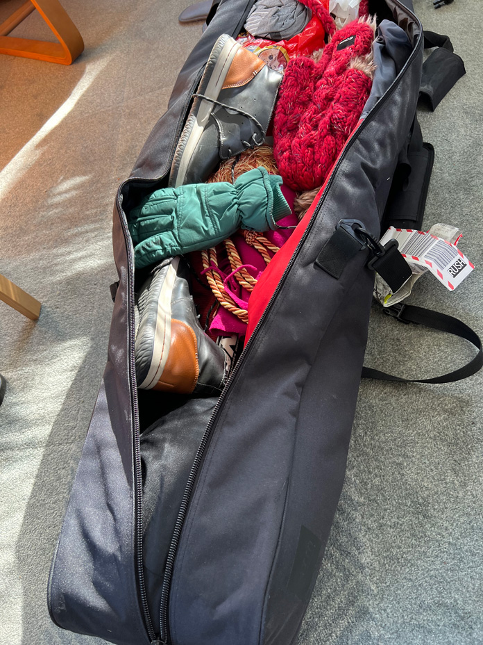 Fully packed XTM double ski bag