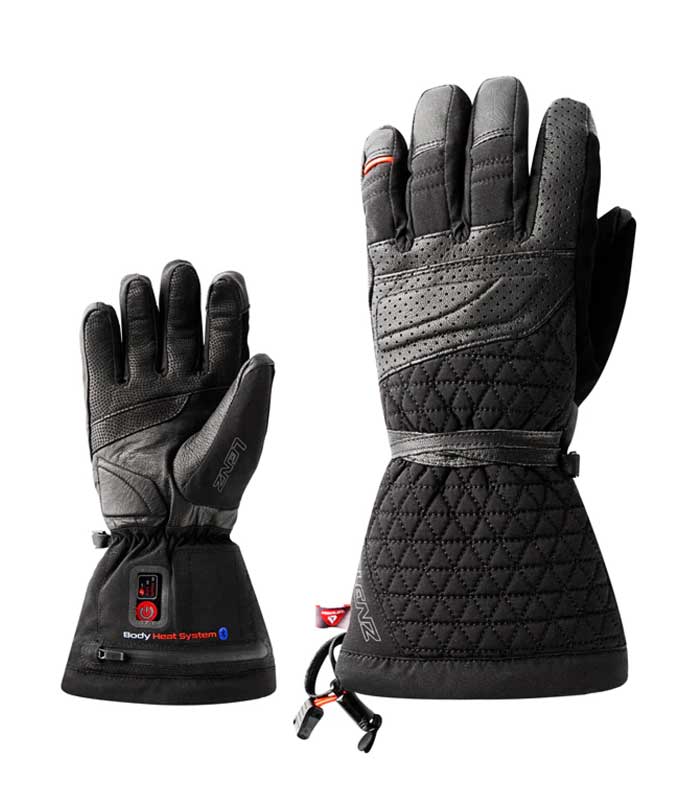 Lenz 6.0 heated gloves women's model front and back view